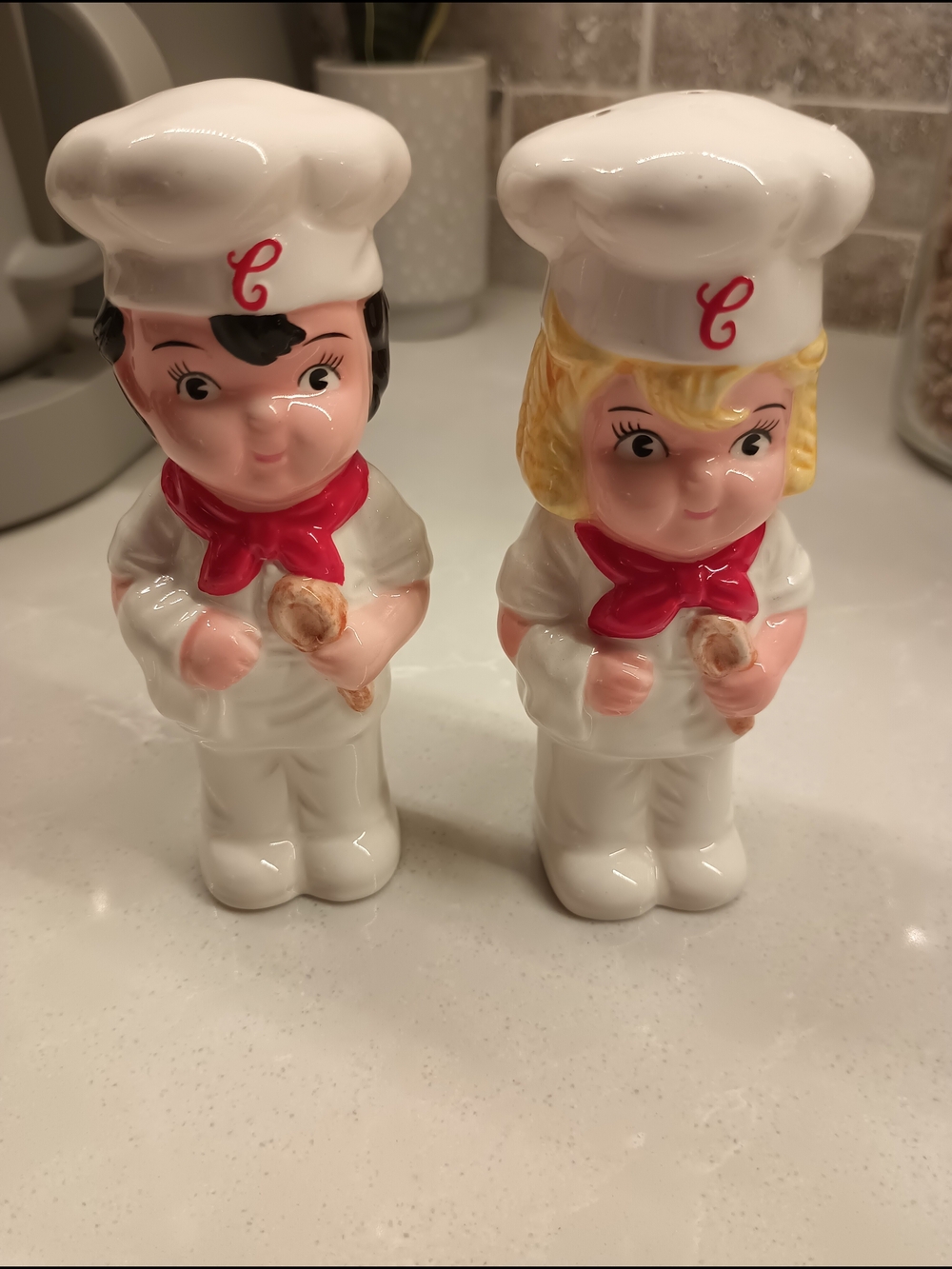 Campbell Soup Kids 1998 Vintage Ceramic Salt and Pepper Shakers Perfect
